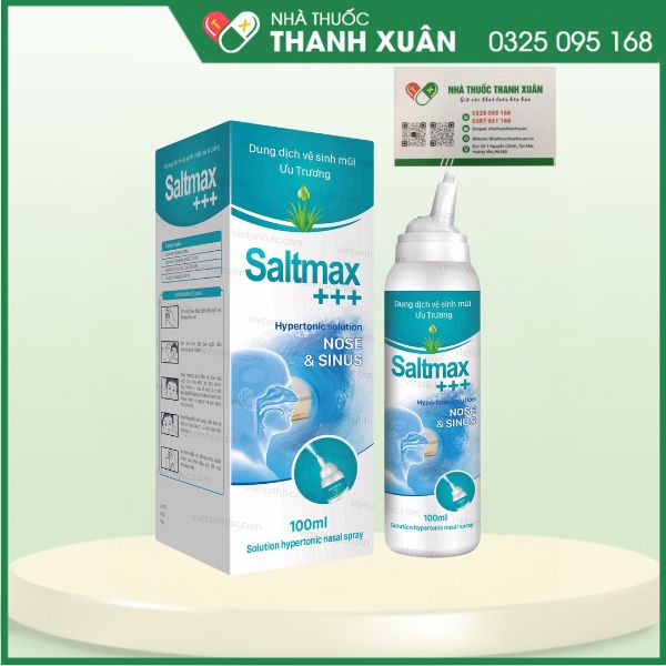 Dung dịch xịt mũi Saltmax Spay hỗ trợ giảm tình trạng nghẹt mũi